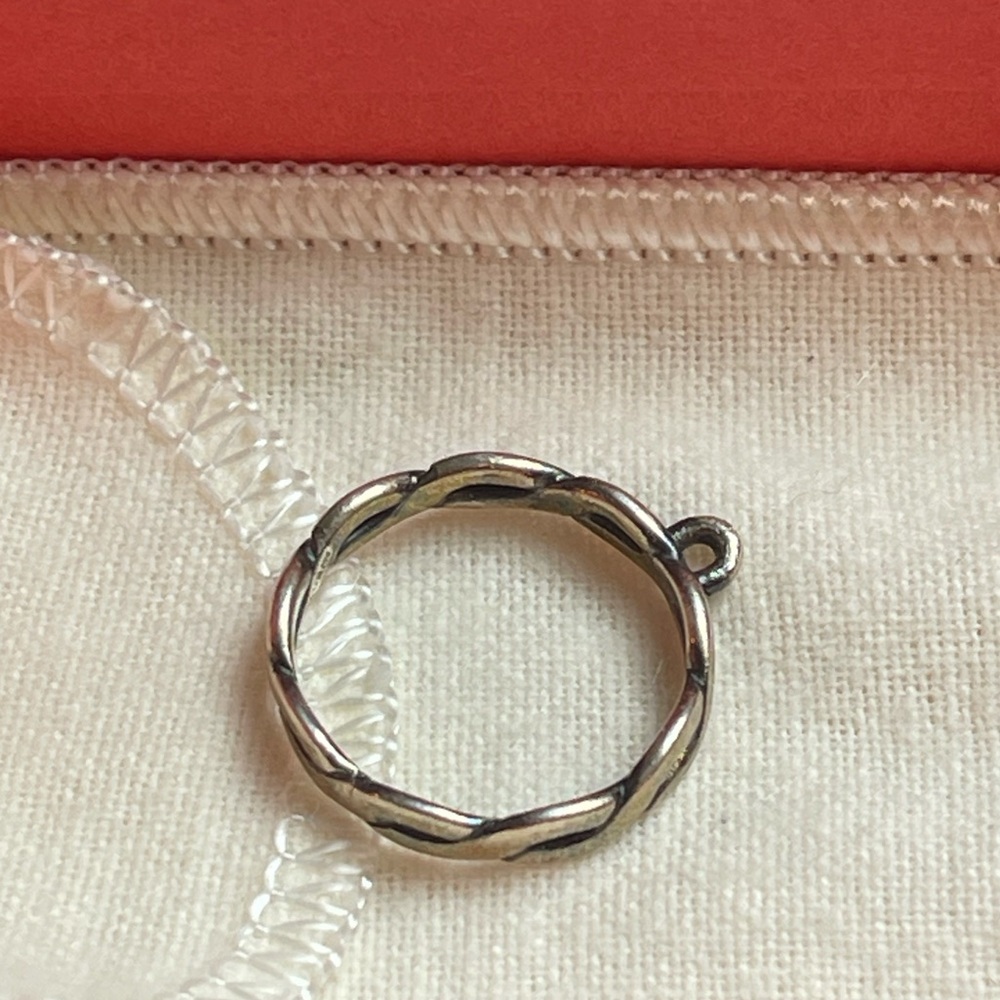 James Avery Silver Twisted Loop Charm Ring - image 2